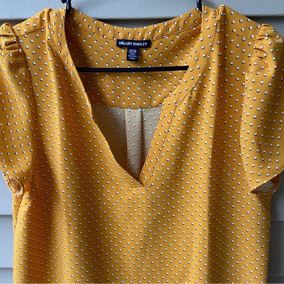 Gently Worn Hilary Radley Cool, Soft, Lightweight Short Sleeve Top w/Polkadots - Picture 2 of 16